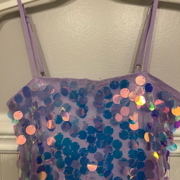 Pink Lily Rock on Purple Large Sequin Dress - Picture 6 of 6